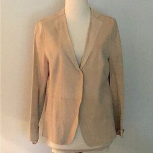 Akris Punto Lambskin soft supple suede  jacket flows and so soft size 8